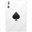 card, play, poker, three 