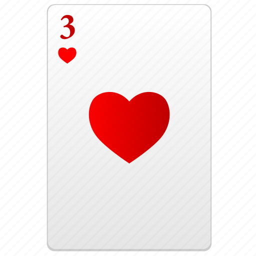 Card, poker, red, three icon - Download on Iconfinder