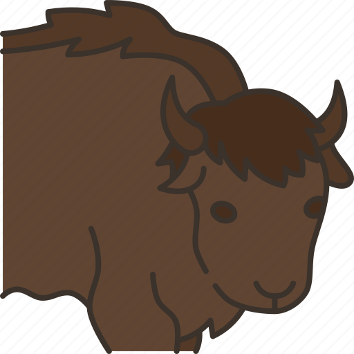 Bison, mammal, grazing, wildlife, nature icon - Download on Iconfinder