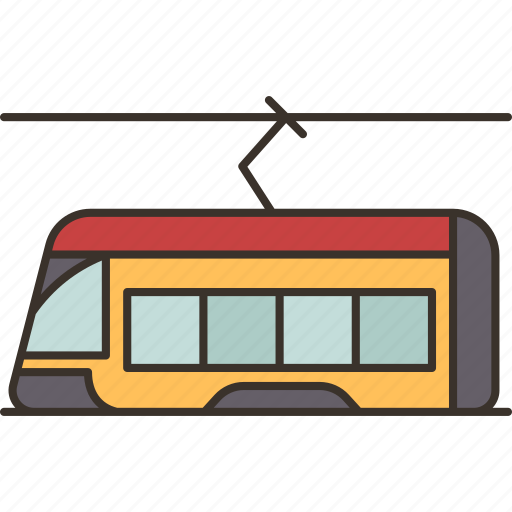 Tram, railway, electric, transportation, city icon - Download on Iconfinder