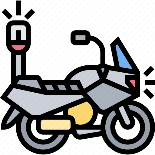 Motorbike, motorcycle, police, vehicle, security icon - Download on Iconfinder