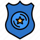 badge, interface, police, security, shield, weapons