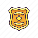 badge, police, award