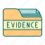 evidence, file, folder, justice, law 