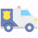 police, van, transport, vehicle