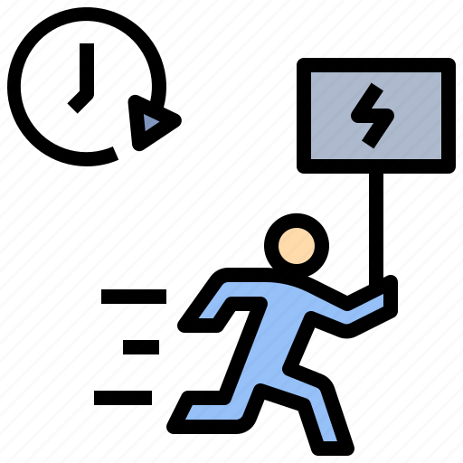 Flash, mob, fast, protest, activist, speed, escape icon - Download on Iconfinder