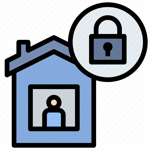 Lockdown, quarantine, home, curfew, isolation, security, protect icon - Download on Iconfinder
