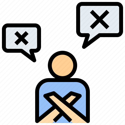 Protest, disagree, resist, negative, refuse, opinion, confidence icon - Download on Iconfinder