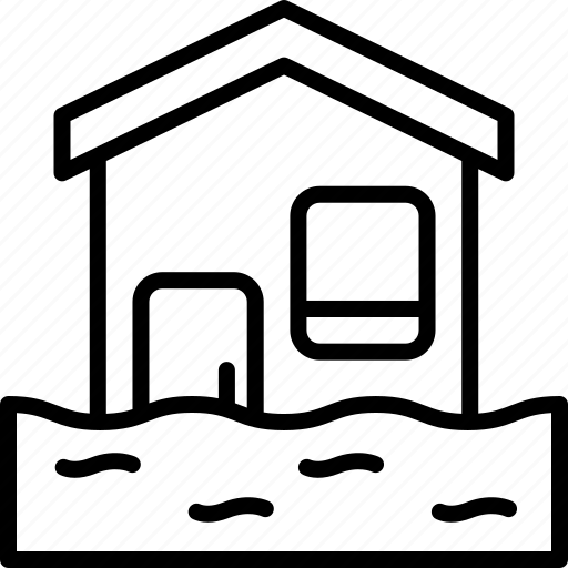 Flood, disaster, house, pollution, rain icon - Download on Iconfinder