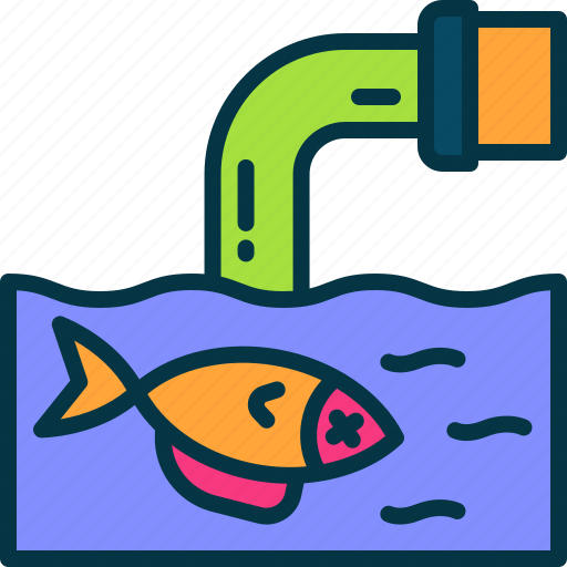 Contamination, pollution, water, poison, fish icon - Download on Iconfinder