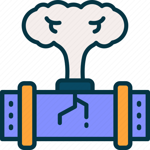 Gas, leak, smoke, pipe, pollution icon - Download on Iconfinder
