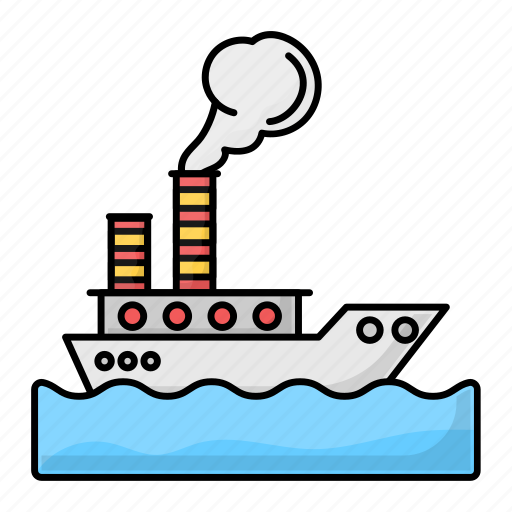 Water pollution, cruise pollution, ship pollution, water waste, ocean pollution, air pollution icon - Download on Iconfinder