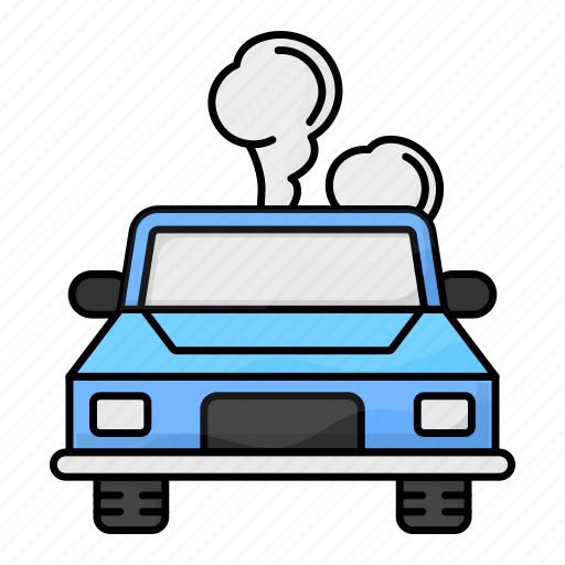 Vehicle breakdown, car, smoke, bad air, air pollution, broken down, truck icon - Download on Iconfinder