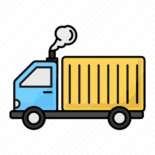 Car smoke, traffic smoke, traffic pollution, environment pollution, road pollution, container truck icon - Download on Iconfinder