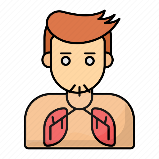 Breathing infection, coughing, lungs infection, inhaling problem, disease icon - Download on Iconfinder
