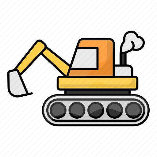 Digging crane, machinery, industrial crane, crane, heavy machinery, equipment, smoke icon - Download on Iconfinder