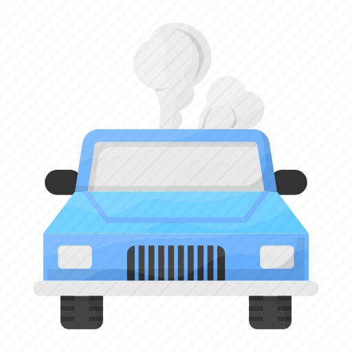 Vehicle breakdown, car, smoke, bad air, air pollution, broken down, truck icon - Download on Iconfinder
