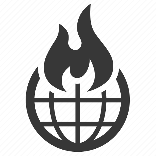 Pollution, raw, simple, waste, world on fire icon - Download on Iconfinder