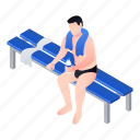 after, cartoon, drink, isometric, man, pool, water