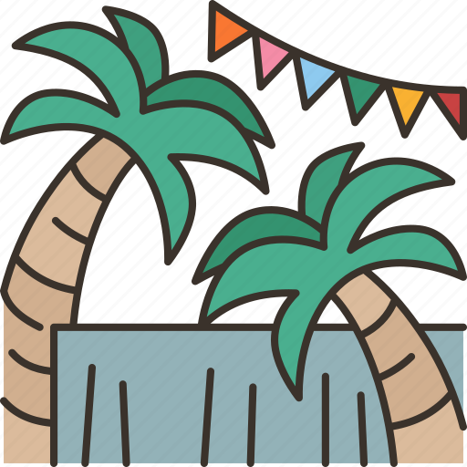 Palm, tree, beach, party, summer icon - Download on Iconfinder