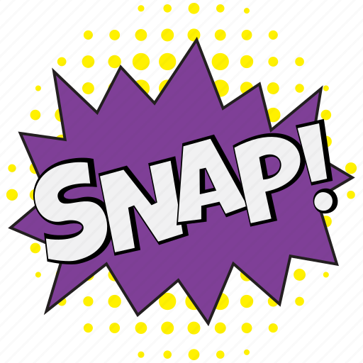 Snap, snap bubble, snap comic bubble, snap dialogue bubble, snap speech bubble sticker - Download on Iconfinder