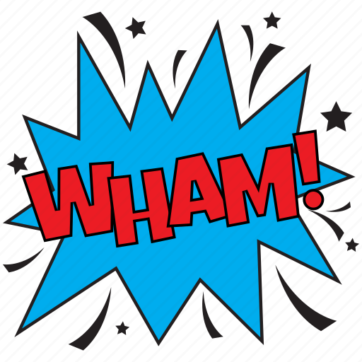 Striking expression, wham, wham bubble, wham comic, wham comic bubble sticker - Download on Iconfinder