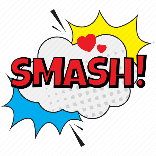 Celebration comic bubble, party text comic, smash, smash bubble, smash comic bubble sticker - Download on Iconfinder