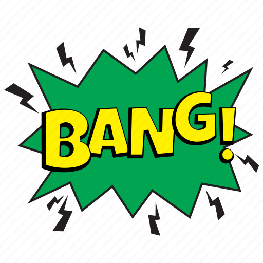 Bang, bang bubble, bang comic, bang expresion, bang message bubble sticker - Download on Iconfinder