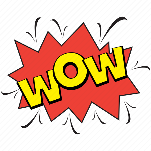Excitement emotion, surprising expression, wow, wow comic bubble, wow emotion sticker - Download on Iconfinder