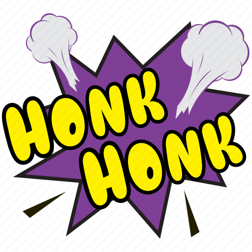 Honk honk, honk honk bubble, honk honk comic art sticker - Download on Iconfinder