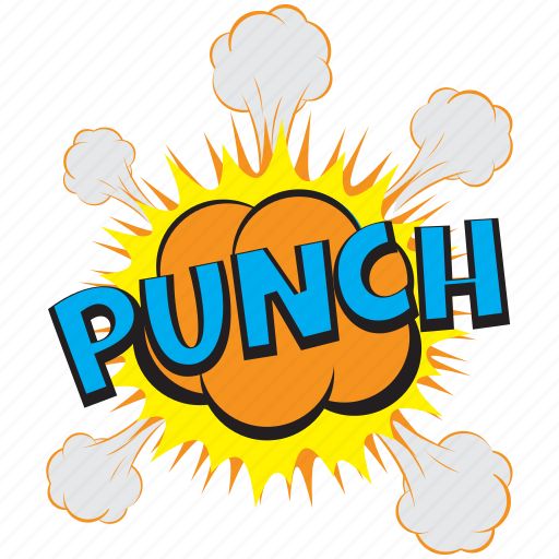Fist strike sound, punch, punch bubble, punch comic bubble, punch pop art sticker - Download on Iconfinder