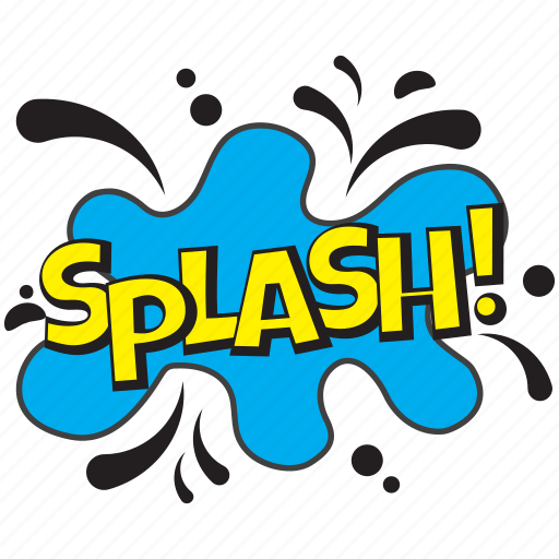 Splash, splash balloon, splash comic bubble, splash message bubble, splash theme sticker - Download on Iconfinder