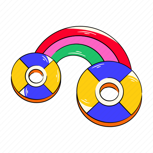 Music rainbow, music cds, music discs, color spectrum, sky rainbow icon - Download on Iconfinder
