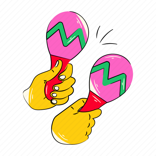 Maracas, rattles, shaking instrument, mexican instrument, mariachi instrument icon - Download on Iconfinder