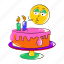 candles cake, birthday cake, birthday dessert, party cake, cake platter 