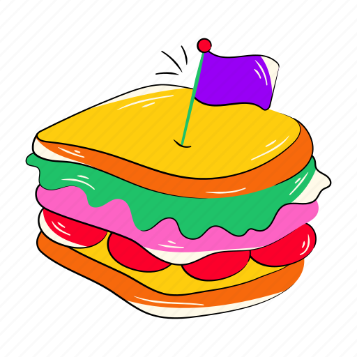 Bread sandwich, sandwich, breakfast, club sandwich, vegetable sandwich icon - Download on Iconfinder
