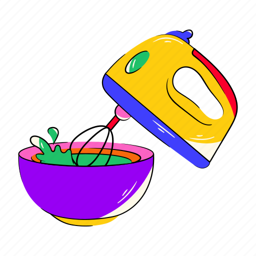 Mixing bowl, beater machine, mixing dish, electric beater, electric mixer icon - Download on Iconfinder