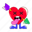 arrow heart, cupid heart, heart break, cupid emoji, heart emoji 