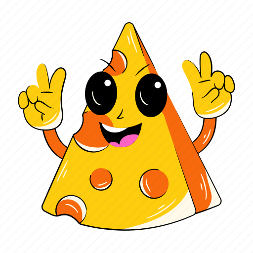 Cute pizza, junk food, pizza slice, pizza emoji, fast food icon - Download on Iconfinder