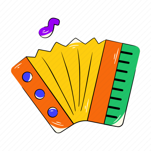 Harmonium, accordion, accordion music, musical instrument, melodeon icon - Download on Iconfinder