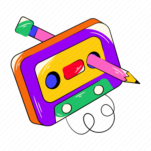 Tape rewind, cassette rewind, audio cassette, cassette tape, videotape icon - Download on Iconfinder