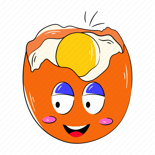 Cracked egg, cracked eggshell, cute egg, egg emoji, broken egg icon - Download on Iconfinder
