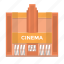 building, cinema, film, popcorn, theatre, ticket, watch 