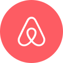 airbnb, circle, round icon, travel