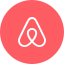 airbnb, circle, round icon, travel 
