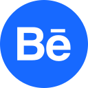 behance, circle, portfolio, round icon