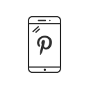 mobile, pinterest, social media, pinterest logo
