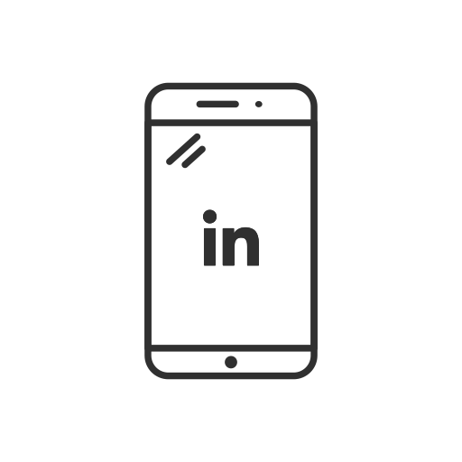 Linked in, mobile, phone, social media, linked in logo icon - Free download