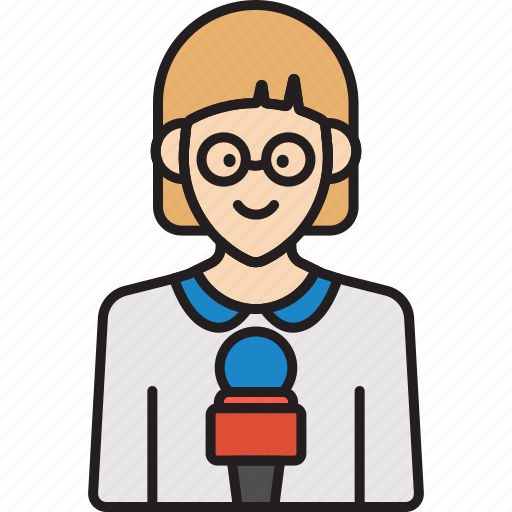 Reporter, female icon - Download on Iconfinder on Iconfinder