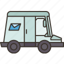 truck, mail, delivery, postal, service